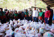 Gobernación del Cauca entregó más de 8 toneladas de ayudas humanitarias a familias afectadas por la actividad del volcán Puracé